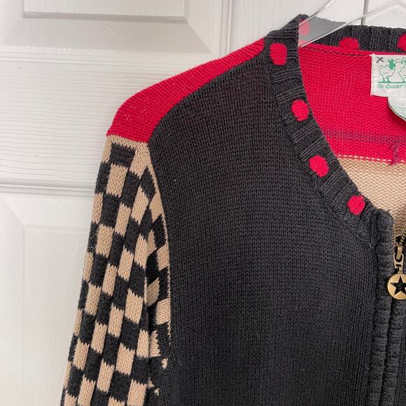 The Quaker Factory Vintage Barn Animals Knit Cardigan - Picture 2 of 9